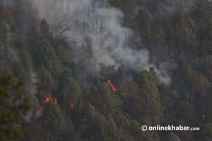 Wildfires rampant throughout Nepal, level up pollution