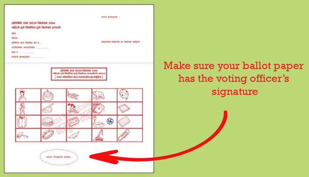 avoid invalid votes on November 20 elections