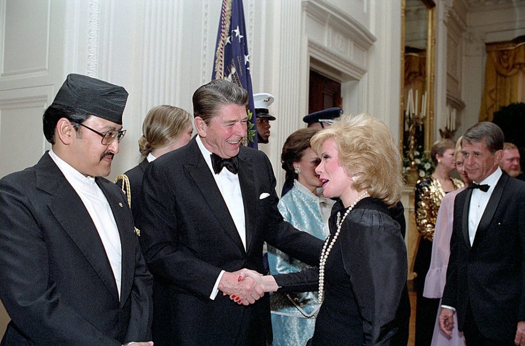 Birendra Bir Bikram Shah Dev of Nepal with US President Ronald Reagan