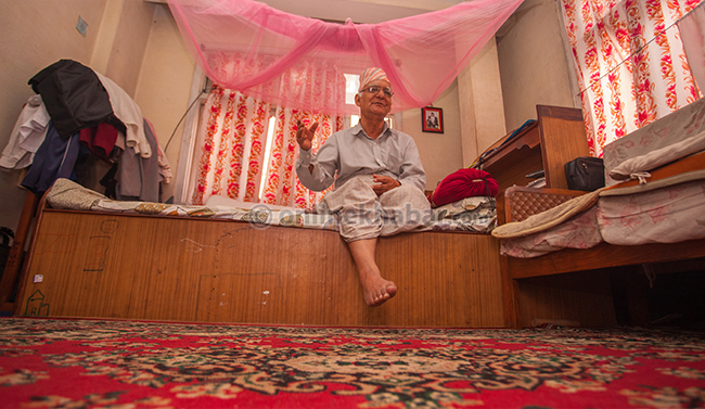 File Photo: Chitra Bahadur Kc at his home in Ghattekulo. 