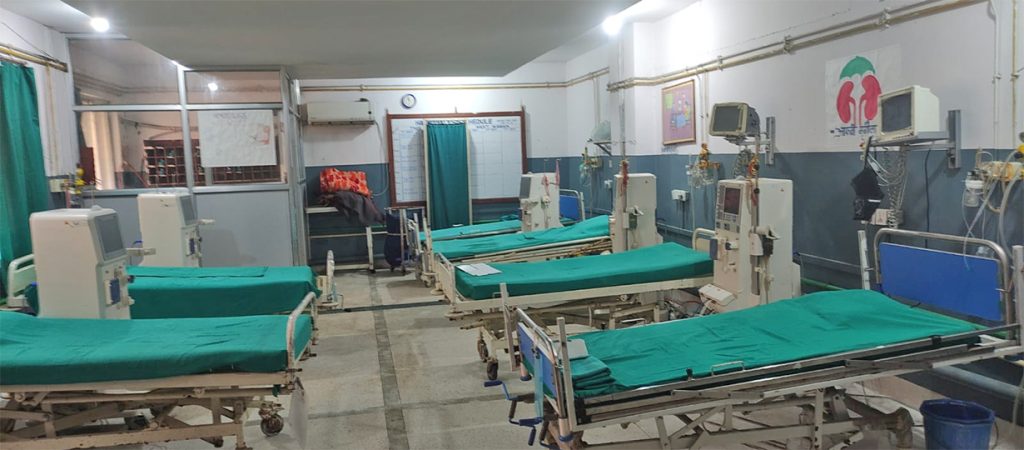 The hospital room for giving free dialysis service for patients in Nepalgunj Medical College.