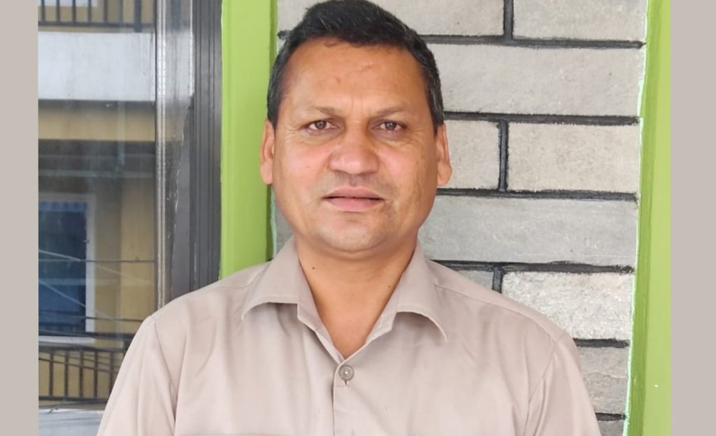 Bharat Bahadur Adhikari, the chairman of Pokhara ward 25