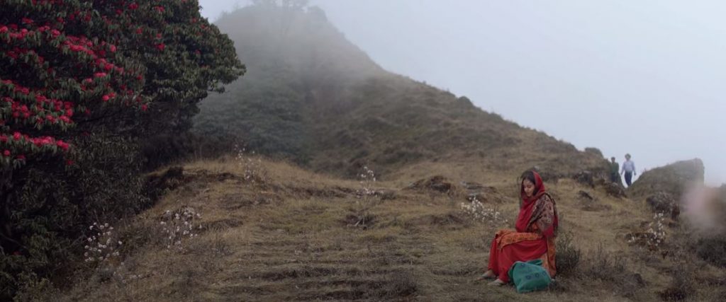 Screengrab of a scene from Nabin Chauhan's music video Lukichhipi Kina Mayama.
