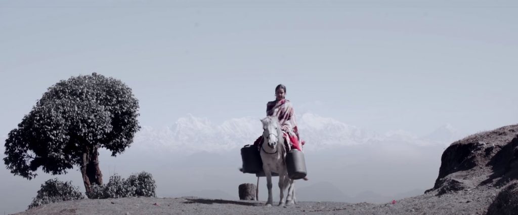 Screengrab of a scene from Nabin Chauhan's music video Ke Maya Lagchha Ra