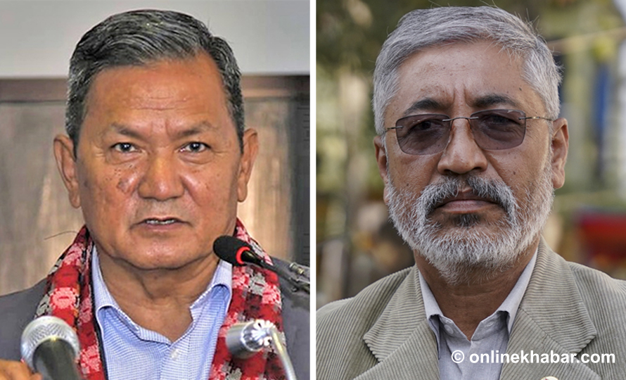 L-R: Prithvi Subba Gurung and Chhabilal Bishwakarma are interested to become the next speaker of the House of Representatives.