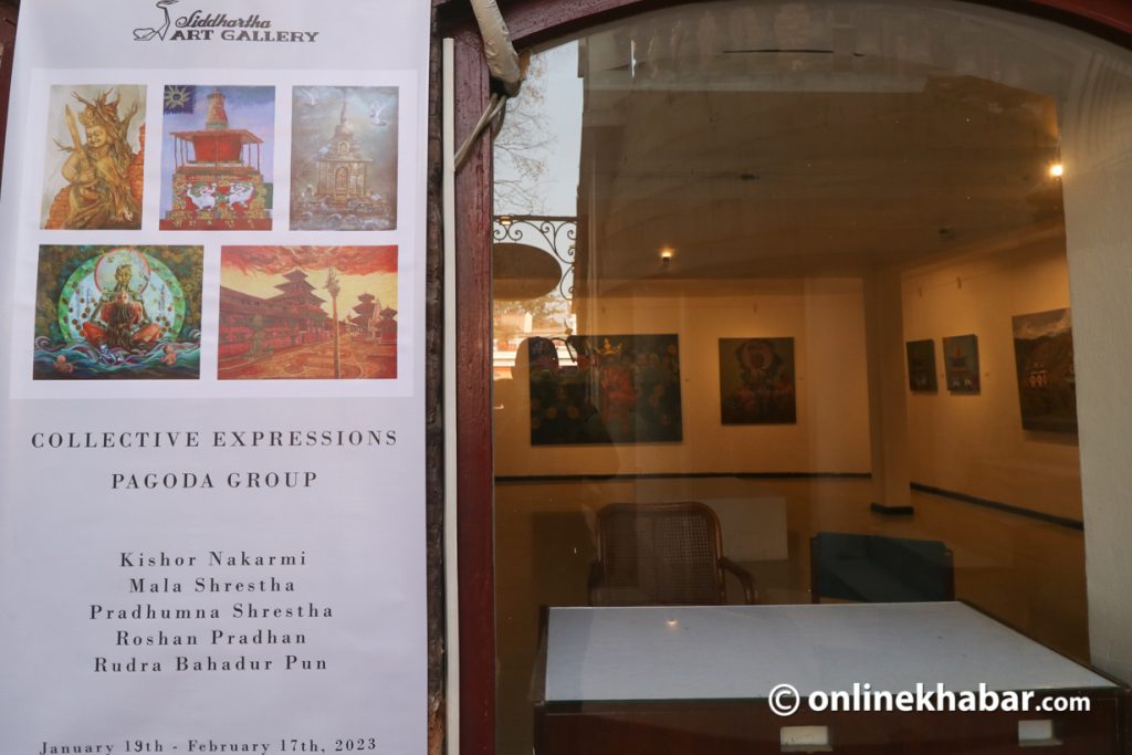 The group exhibition Collective Expressions at Siddhartha Art Gallery, Babermahal, in January-February 2023. Photo: Aryan Dhimal