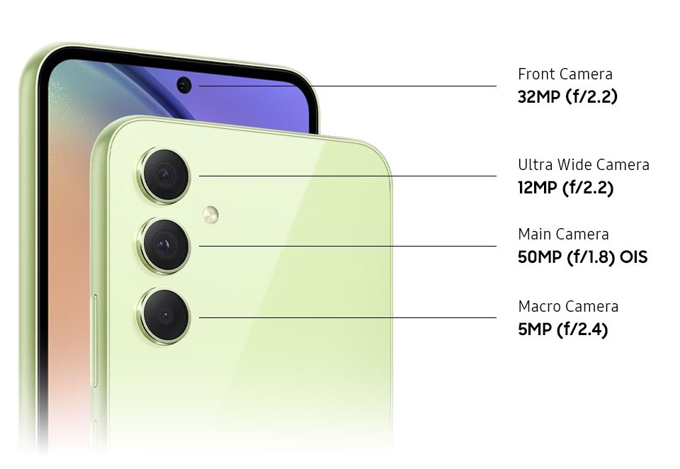 Samsung Galaxy A54 5G camera specs. Photo: Samsung