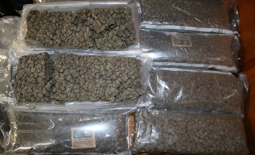 Marijuana confiscated from parcels received at a post office in Kathmandu, in March 2023. 

marijuana smuggling 
post office