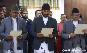 Rabi Lamichhane, Swarnim Wagle take oath as lawmakers; Upendra Yadav is absent