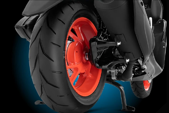 Yamaha Aerox 155 tyre. Photo: Yamaha