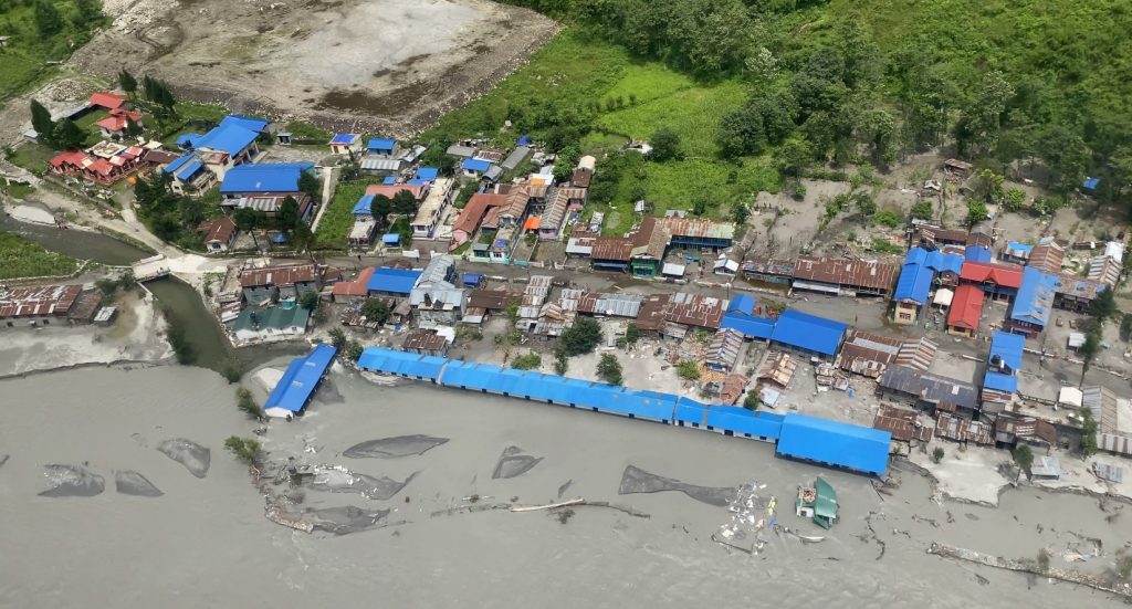 The Tal village was completely destroyed by the Manang floods in June 2021. Photo: Bashudev Neupane