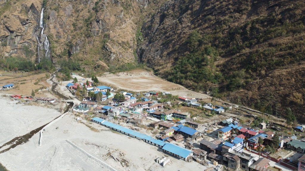 The Tal village after the 2021 Manang floods. Photo: Bashudev Neupane