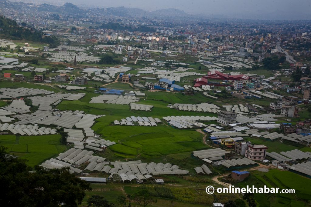 Kathmandu-valley-and-other-view-from-thankot-arable land