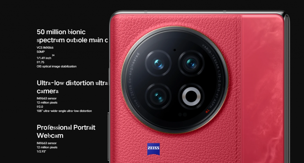 Camera specs of XFold2. Photo: Vivo