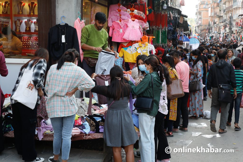 File: A Dashain market in Kathmandu

economic growth rate
Nepal economy