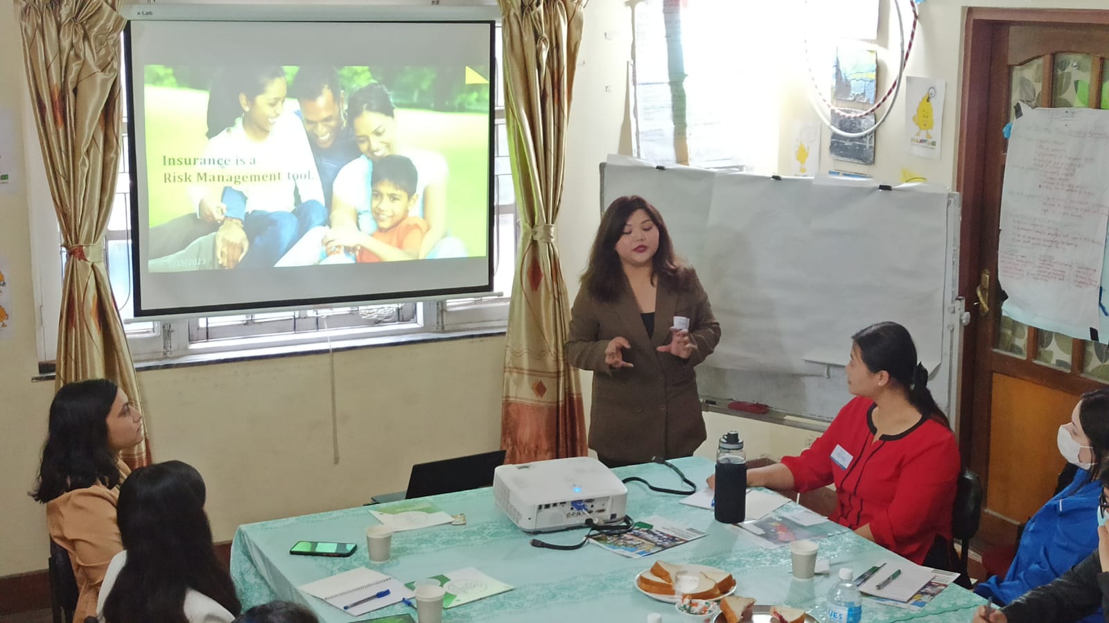 A workshop titled Money Talks being held to talk about financial literacy in Swayambhu of Kathamndu on May 19, 2023. Photo Courtesy: Pooja Bade