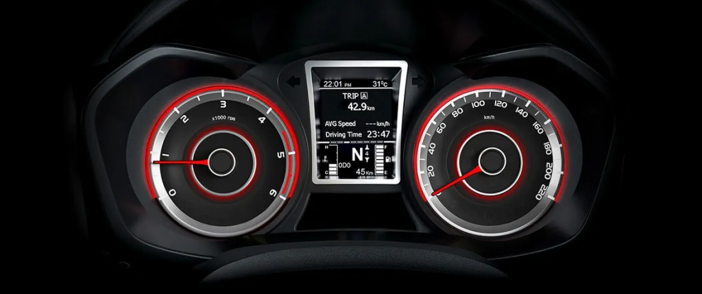 Digital instrument cluster in Mahindra XUV 300. Photo: Mahindra