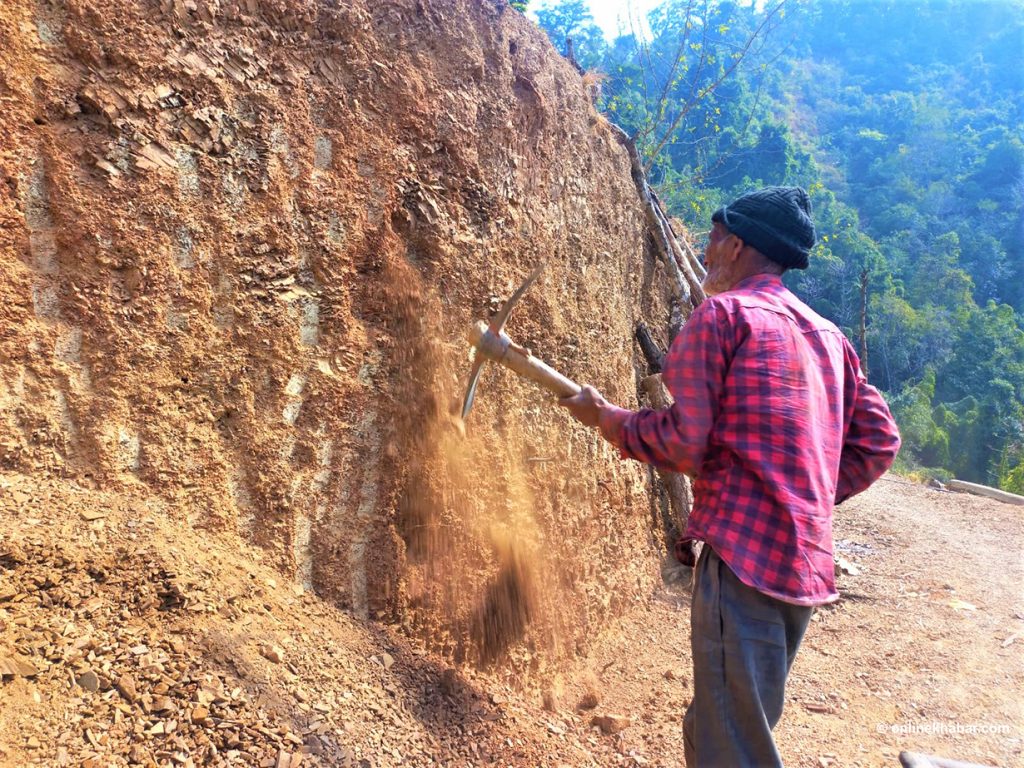 the biggest hurdle Chandrabir Oli's family encountered was the absence of a road connecting their home, making accessibility extremely challenging.