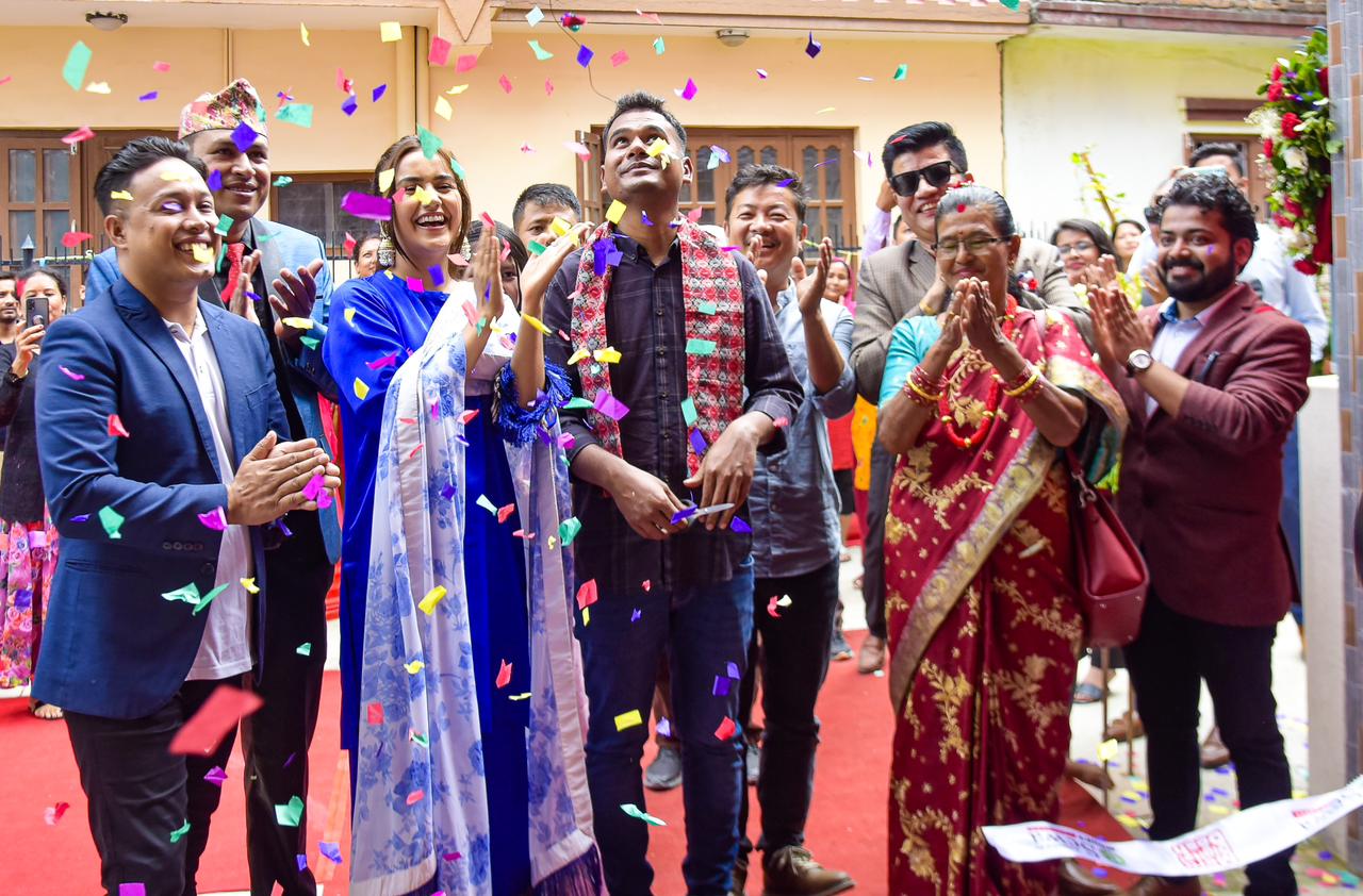 Purna Bahadur Shrestha, winner of Mero Digital Desh campaign, receives house