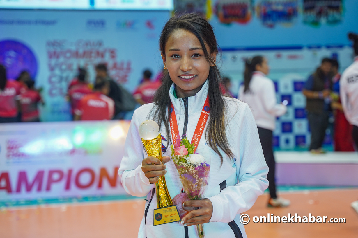 Since joining the national team four years ago, Salina Shrestha has established herself as a prominent libero in Nepali women's volleyball. 