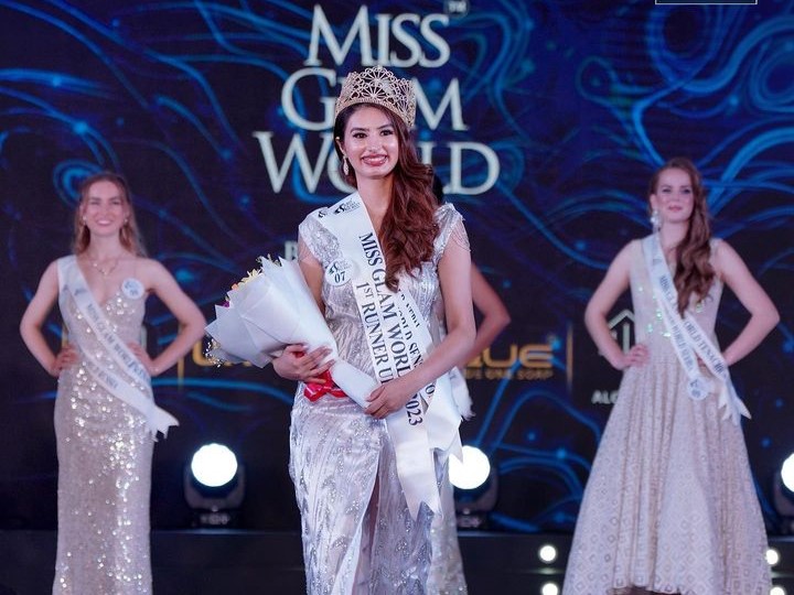 Aayusha Pyakurel from Nepal wins first runner-up title at Miss Glam World 2023