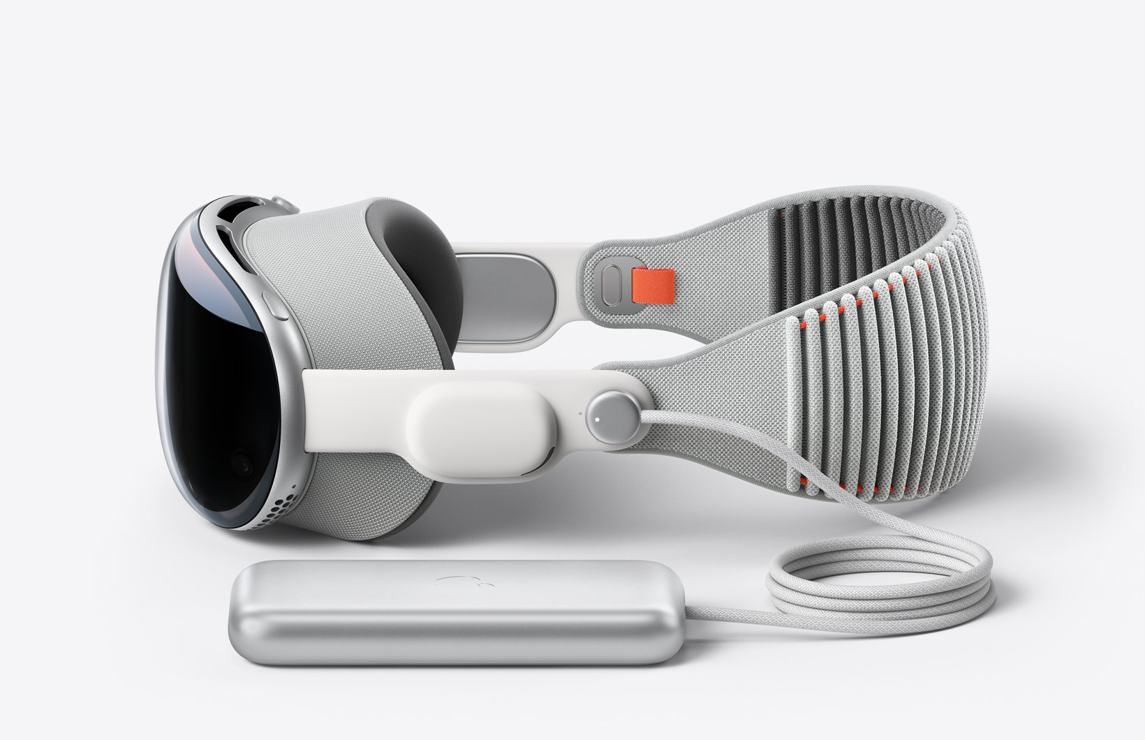 Apple Vision Pro battery and cable. Photo: Apple