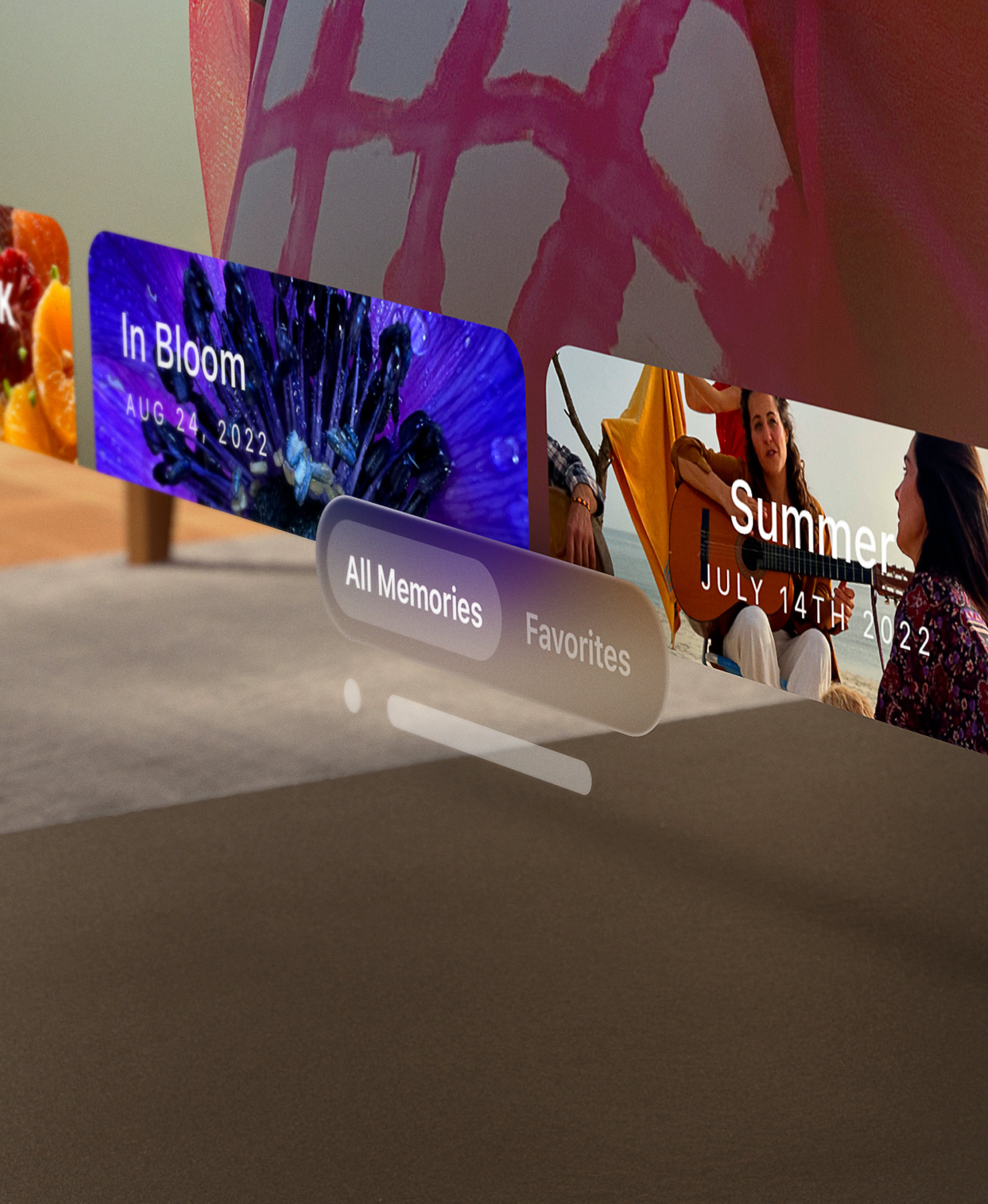 Display of apps on Apple Vision Pro. Photo: Apple