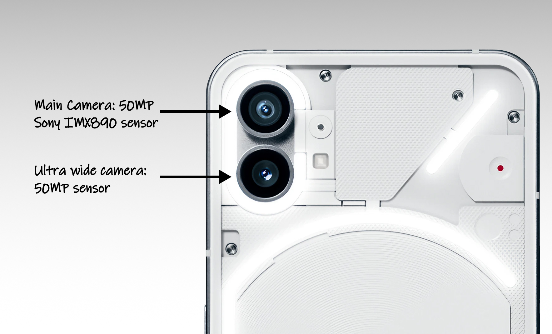 Nothing Phone 2 rear camera specs. Photo: Nothing