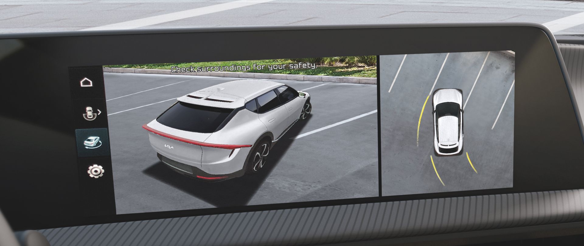 360 surround view camera Safety feature on Kia EV6. Photo: Kia