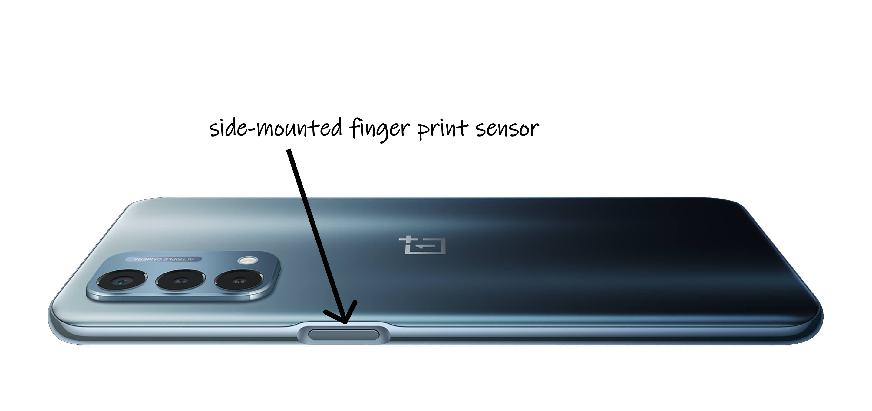 OnePlus Nord N200 5G side-mounted fingerprint sensor. Photo: OnePlus