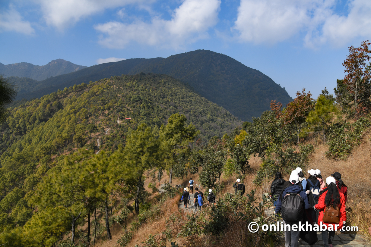 hills of kathmandu valley - Hiking trail in Chamapadevi. Photo: Chandra Bahadur Ale