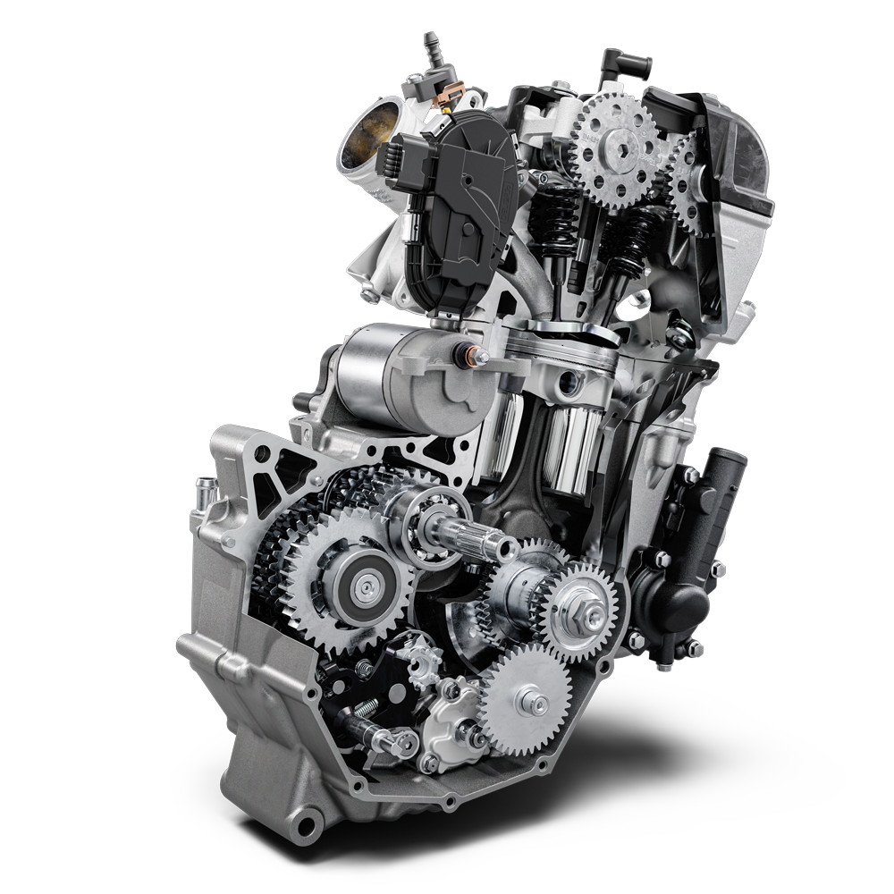 Engine of the 2024 KTM 390 Duke. Photo: KTM