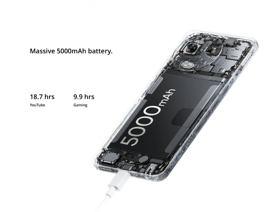 Realme 11 5G battery. Photo: Realme