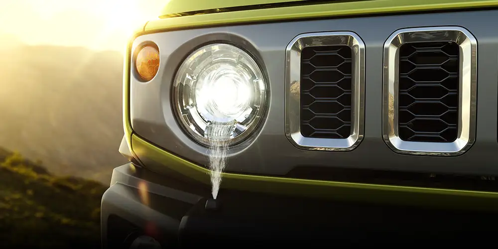 Maruti Suzuki Jimny headlights with washer. Photo: Maruti Suzuki Jimny