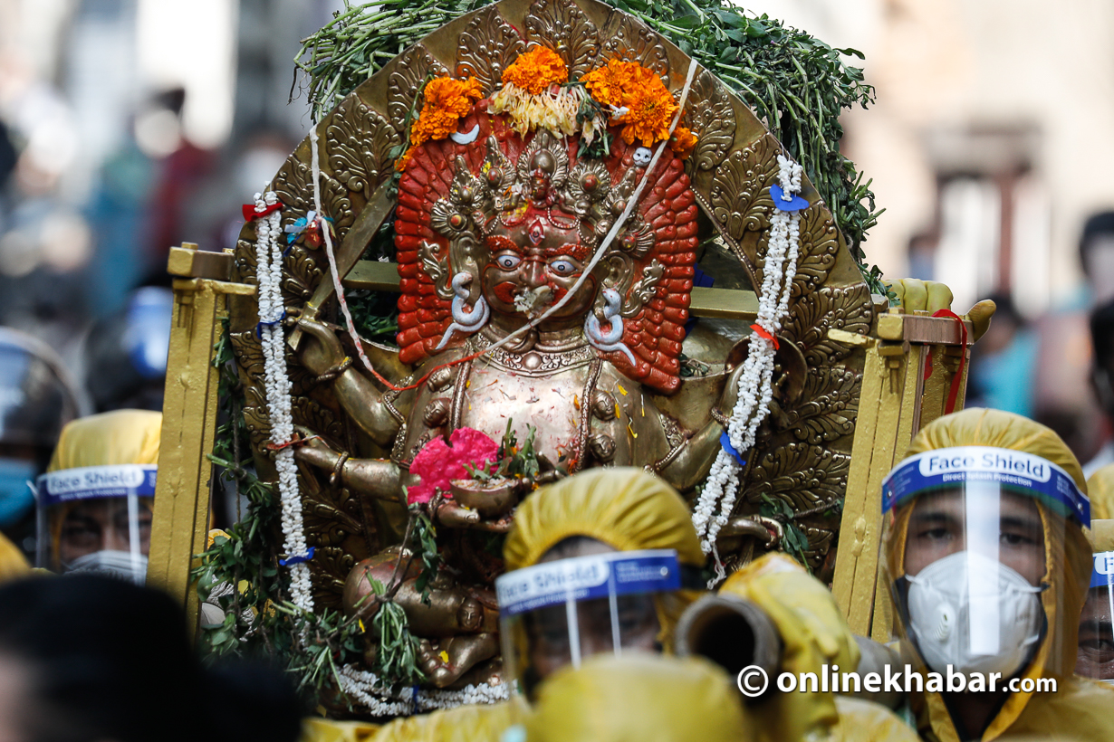 File Photo: Idol of Pachali Bhairav taken out for a procession. 