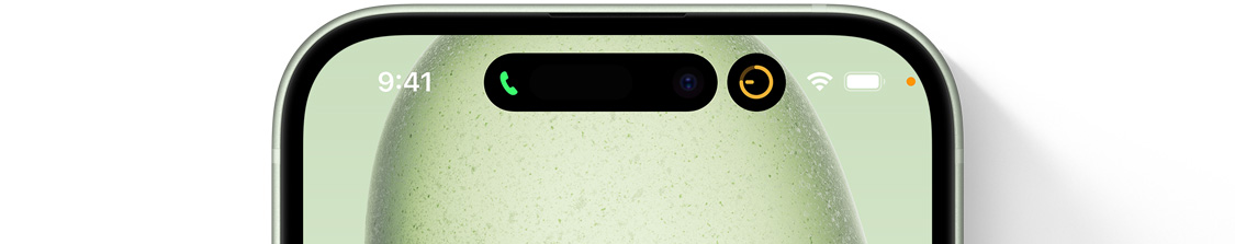 Dynamic island on the Apple iPhone 15 and iPhone 15 plus. Photo: Apple 
