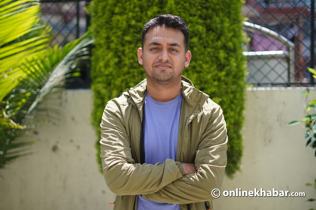 Dipesh Tripathi of The Nepali Comment doing social commentary on YouTube