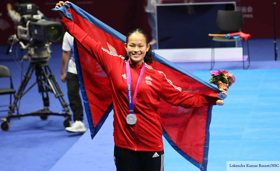 Arika-Gurung-Asian games-medal