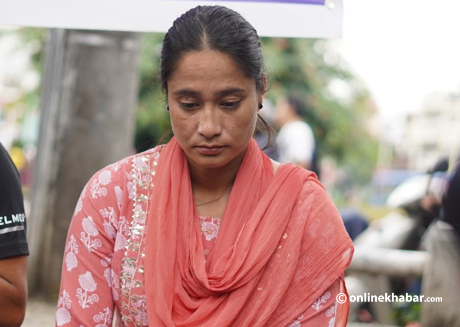 Bharati Manandhar starts fast unto death demanding justice for her husband