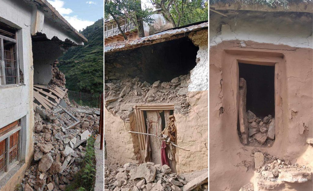 Bajura earthquake: 2 children injured and 9 houses destroyed