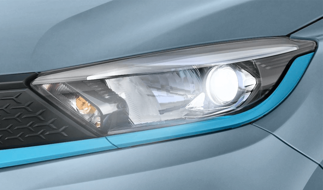 Tata Tiago EV headlight. Photo: Tata Motors Nepal