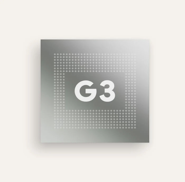 Google Pixel 8 chipset, Google Tensor G3. Photo: Google 
