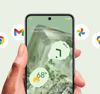 Google Pixel 8 google apps. Photo: Google 