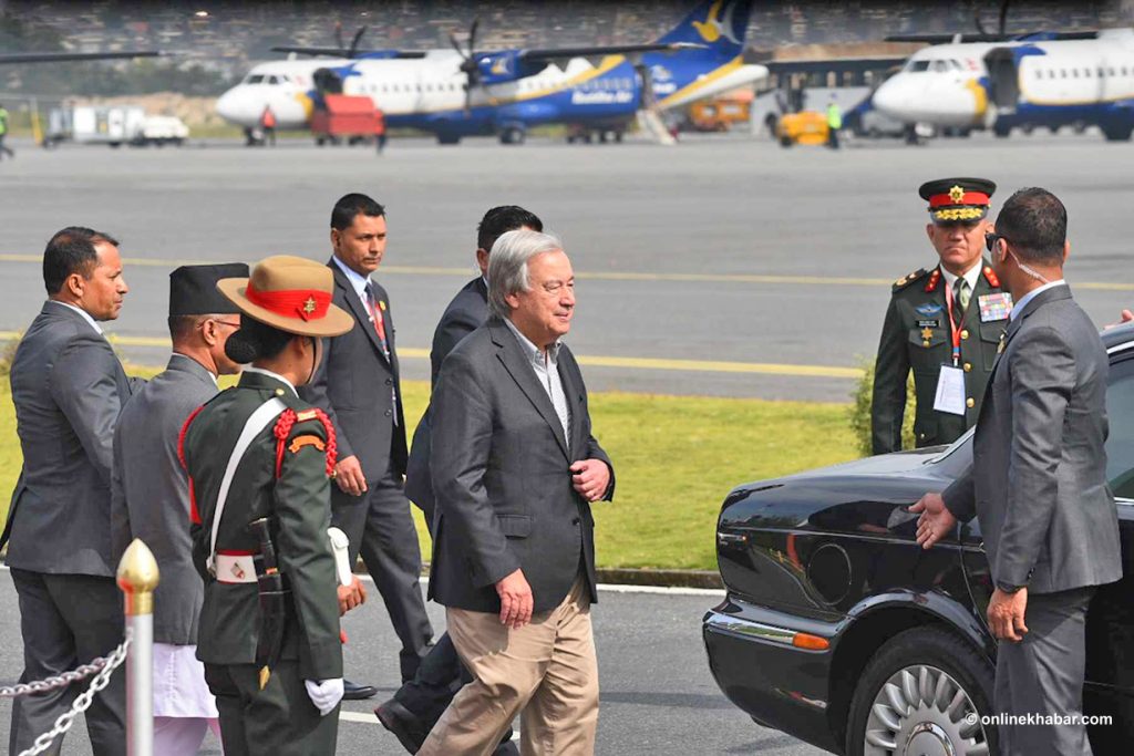 UN Secretary-General Antonio Guterres leaves Kathmandu after fruitful visit