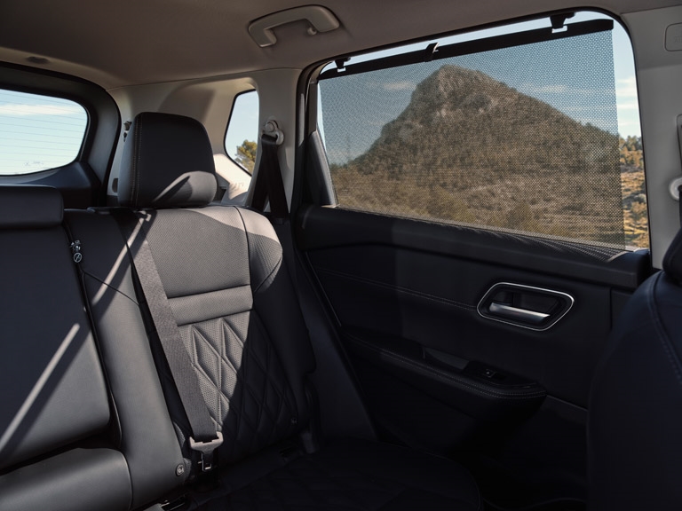 Nissan X-Trail e-Power rear seats and sunshade. Photo: Nissan Nepal