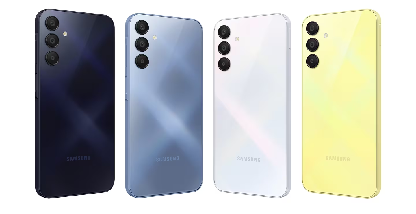 Samsung Galaxy A15 5G and A15 LTE colour options. Photo: Samsung