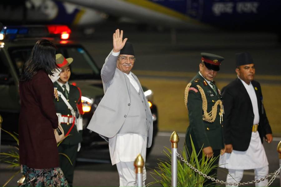 Prime Minister Pushpa Kamal Dahal leaves for Uganda