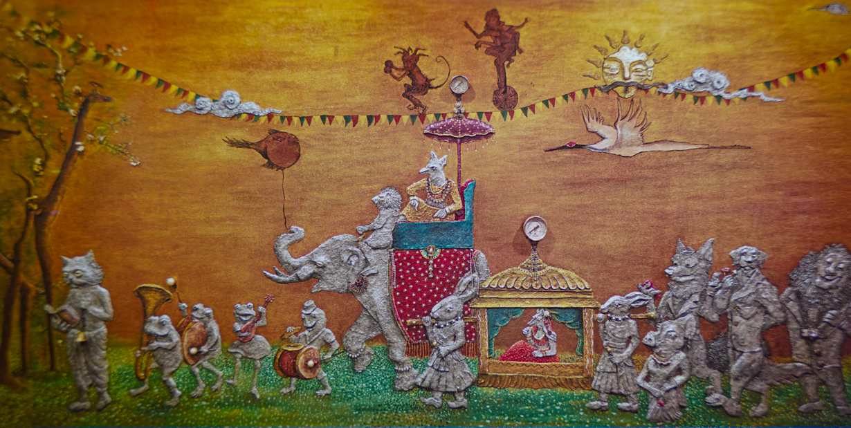 Artwork by artist Meena Kayastha at Kathmandu Art Biennale