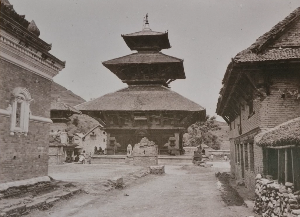 An old photo of the Indreshwar Mahadev temple. Photo: Nasana Bajracharya