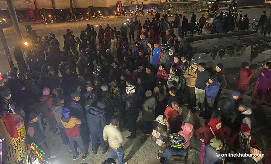 Kathmandu City Police beat street vendors